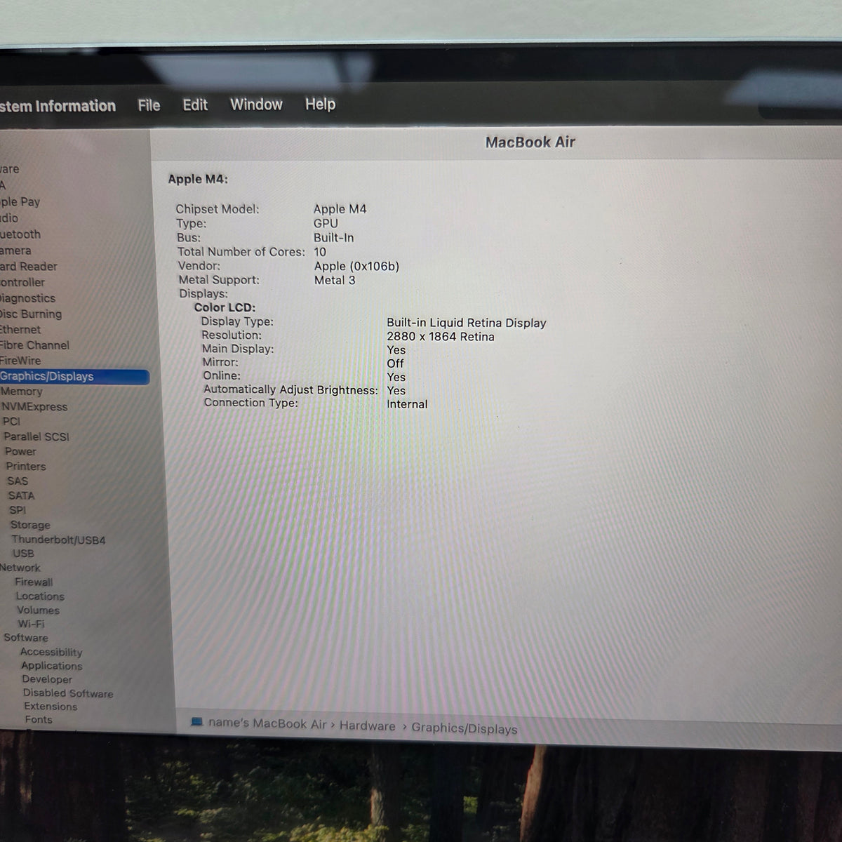 2025 Apple MacBook Air 15" M4 10C GPU 4.5GHz 16GB RAM 256GB SSD A3241