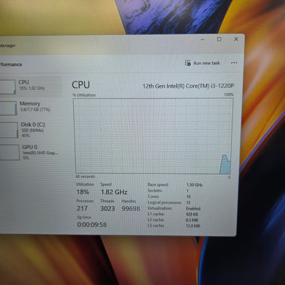 Asus Vivobook 17 X1703ZA 17.3" i3-1220P 1.5GHz 8GB RAM 256GB SSD