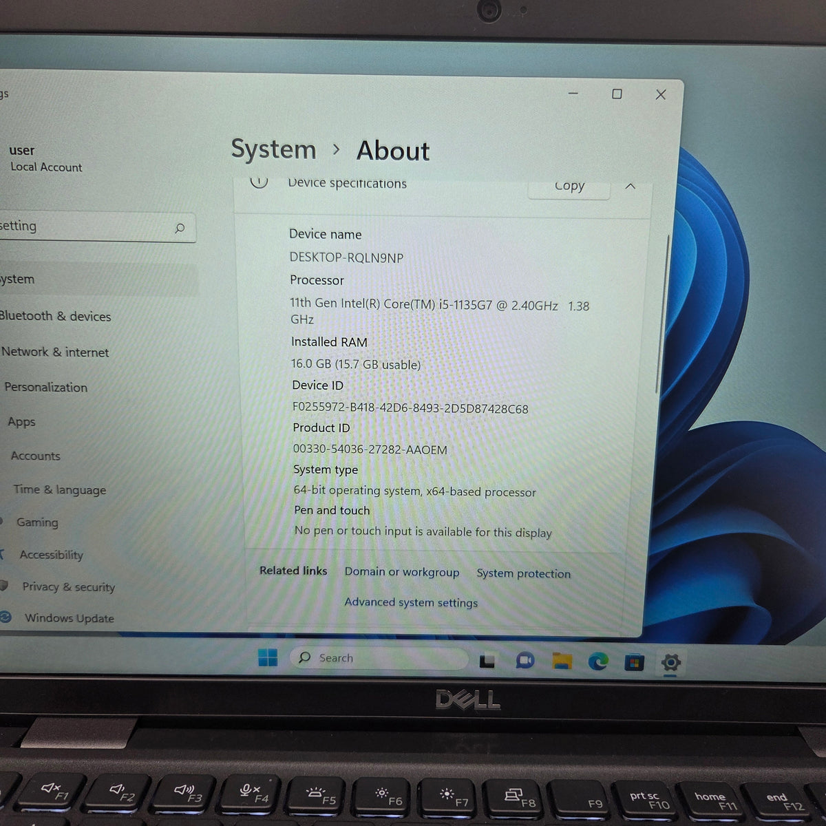 Dell Latitude 7320 13.3" i5-1135G7 2.4GHz 16GB RAM 512GB SSD