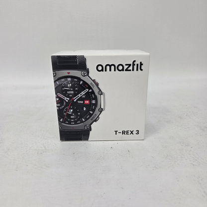 New Amazfit T-Rex 3 - 48 mm Fitness Smart Watch w/ Voice Control Onyx