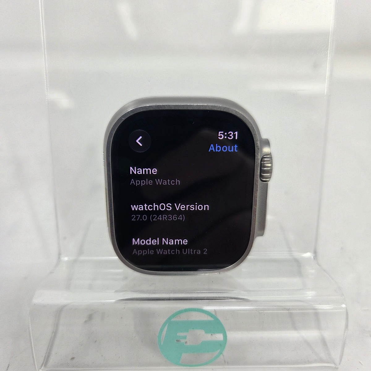 Unlocked Apple Watch Ultra 2 49MM Natural Titanium Silver link bracelet MREP3LW