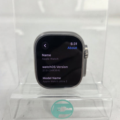 Unlocked Apple Watch Ultra 2 49MM Natural Titanium Silver link bracelet MREP3LW