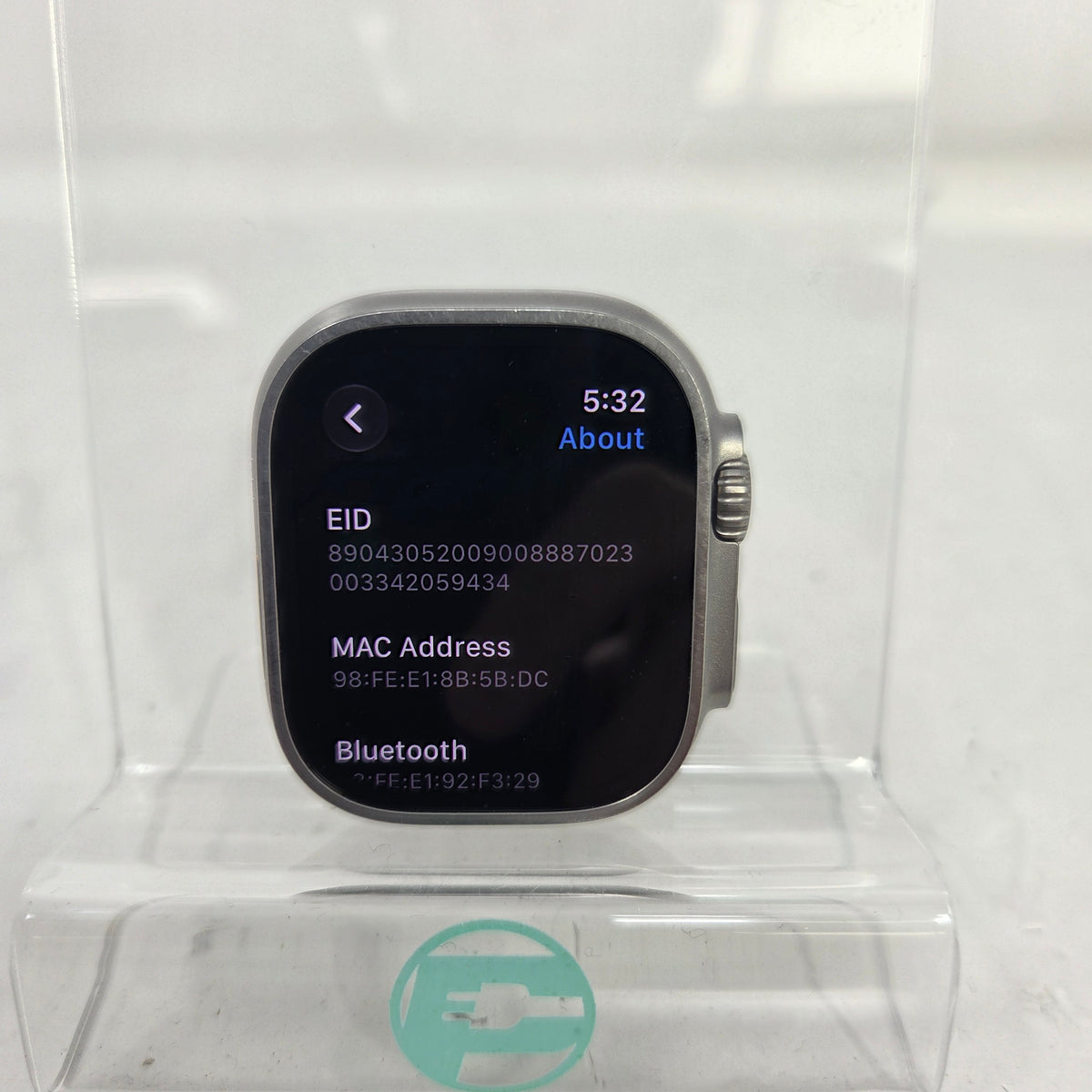 Unlocked Apple Watch Ultra 2 49MM Natural Titanium Silver link bracelet MREP3LW