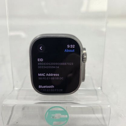 Unlocked Apple Watch Ultra 2 49MM Natural Titanium Silver link bracelet MREP3LW