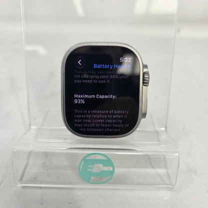 Unlocked Apple Watch Ultra 2 49MM Natural Titanium Silver link bracelet MREP3LW