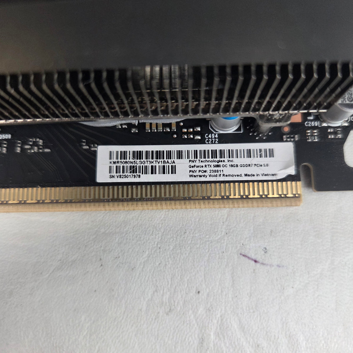 PNY GeForce RTX 5080 OC 16GB GDDR7 Graphics Card VCG508016TFXPB1-O
