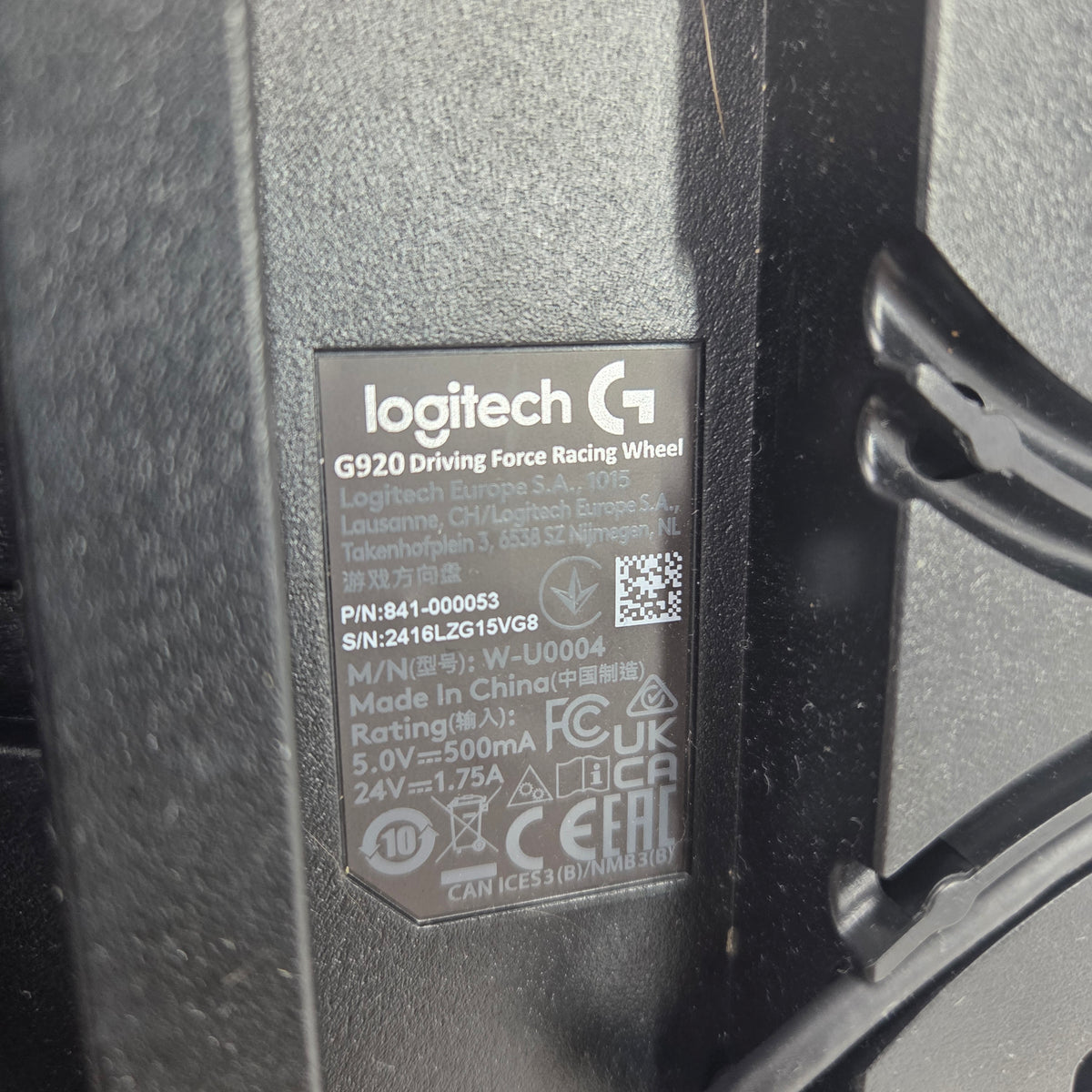 Logitech G920 Driving Force Racing Wheel & Pedals