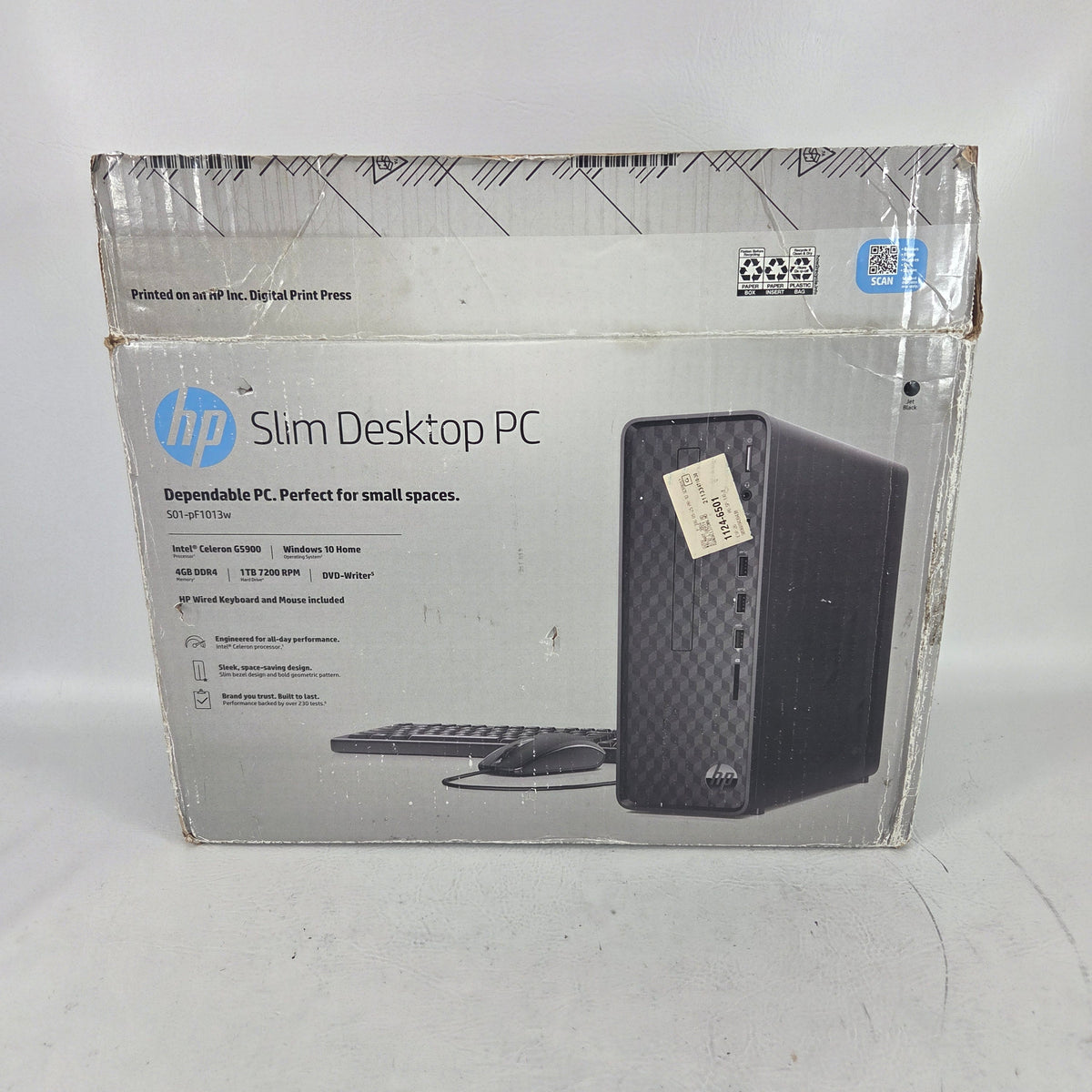 HP Slim Desktop S01-PF1013W Celeron G5900 3.40GHz 4GB RAM 1TB HDD