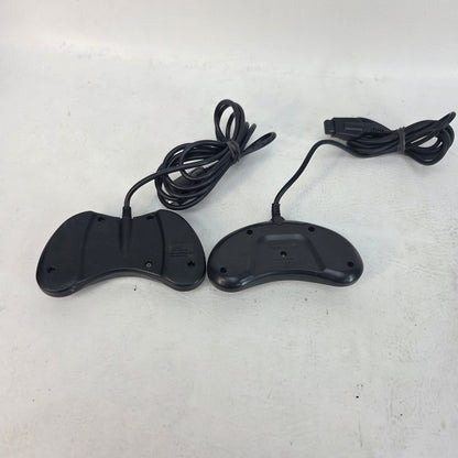 Lot of 2 Sega Saturn Genesis 6-Button Arcade Pads Black MK-80116 MK-1470