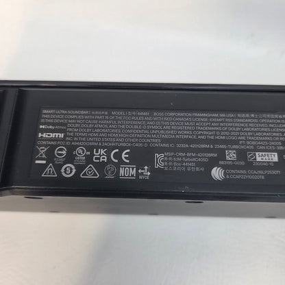 Bose Smart Ultra Soundbar Wireless Bluetooth Soundbar Black 882963-1100