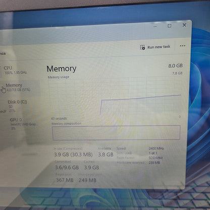 HP Laptop PBL65EQD Celeron N4120 1.10Ghz 8GB RAM 64GB SD