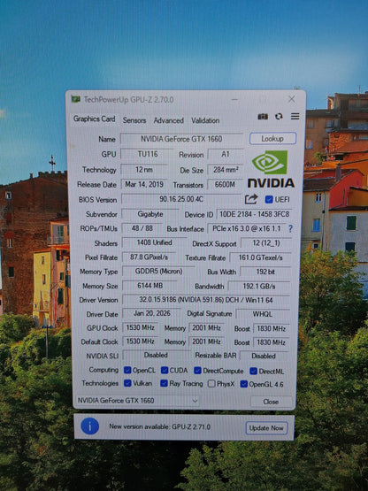 Gigabyte GeForce GTX 1660 OC 6GB GDDR5 Graphics Card GV-N1660OC-6GD