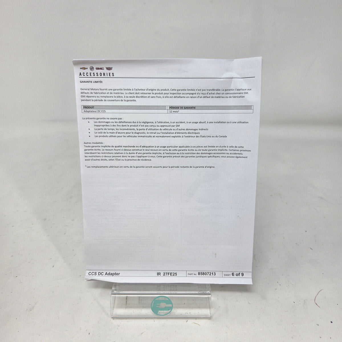 General Motors CCS to NACS adaptor Electric Vehicle Charging Adapter 86276618