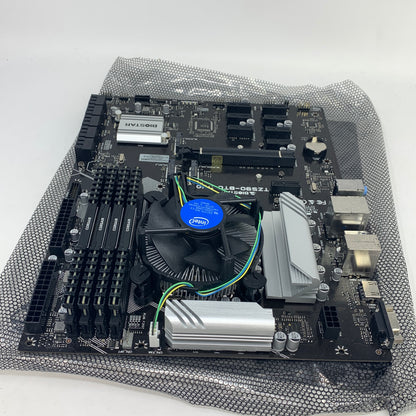 Biostar TZ590-BTC DUO Motherboard + Intel Celeron G5925 CPU Combo | 9 GPU Sup