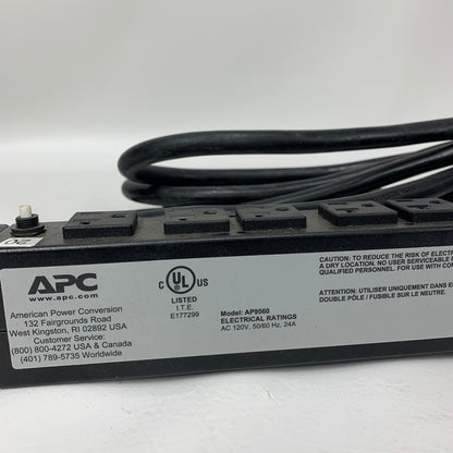 APC Rack PDU AP9560 Basic 1U 30A 120V Power Distribution Unit – 10 Outlets