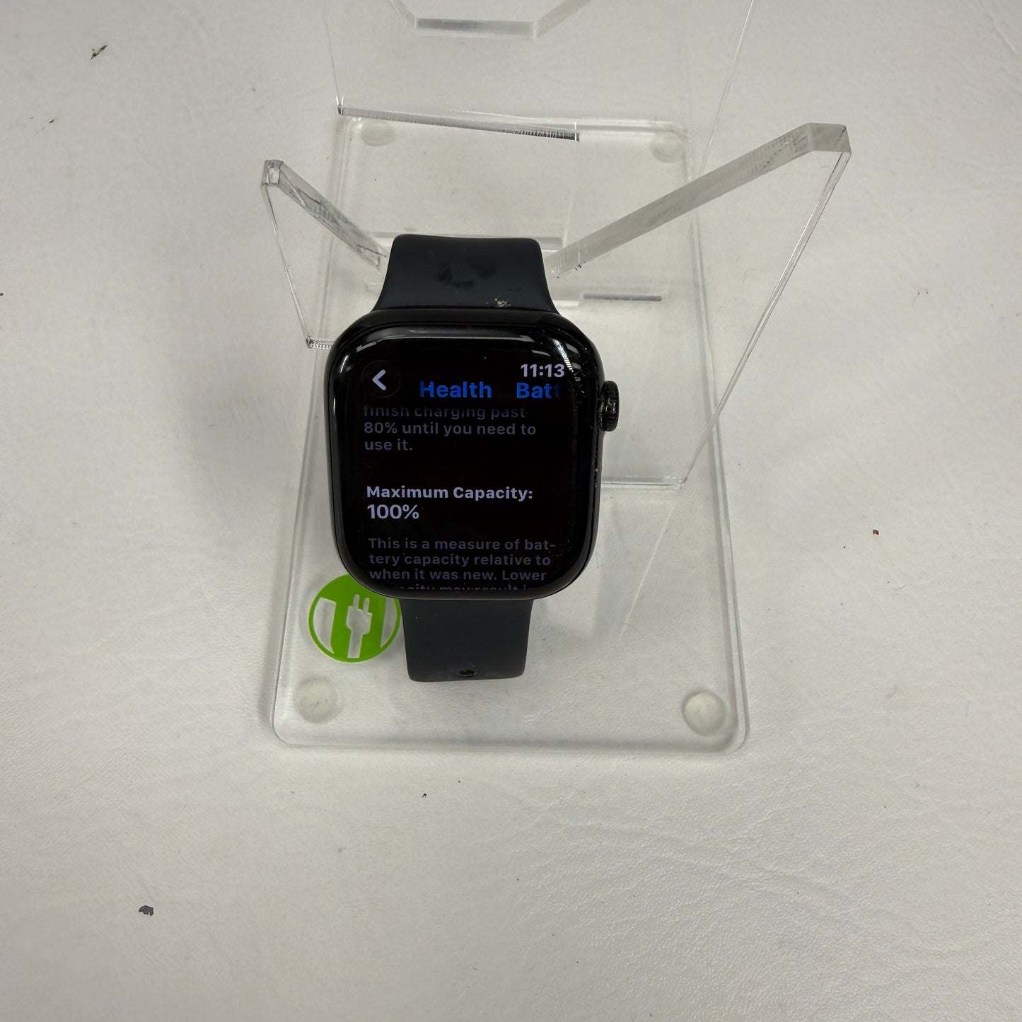 GPS Only Apple Watch Series 10 46MM Black Aluminum Black Sports Band MWWR3LW/A