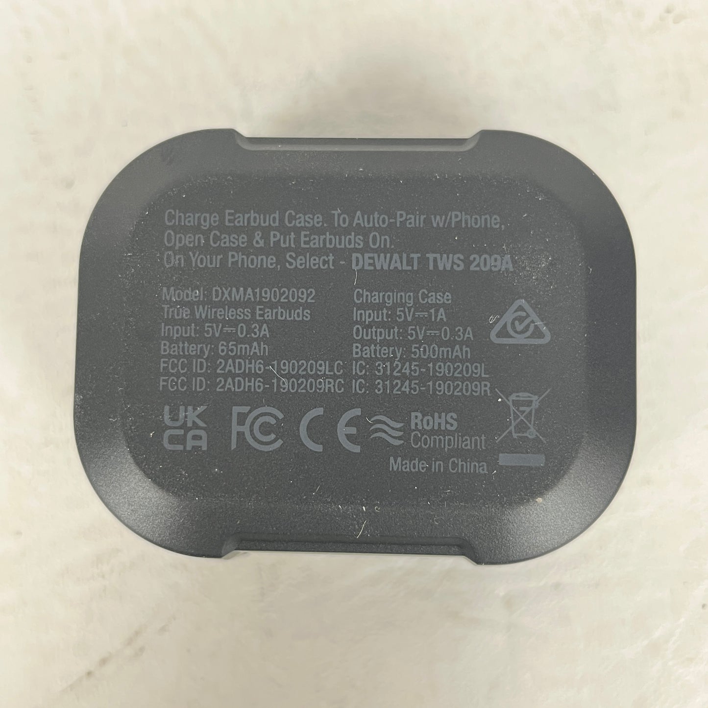 DeWalt DXMA1902097 Wireless Bluetooth Earbuds Yellow 190 2097 DW2