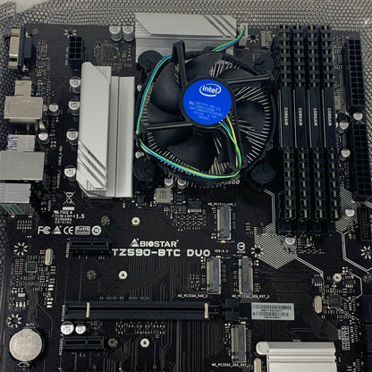 Biostar TZ590-BTC DUO Motherboard + Intel Celeron G5925 CPU Combo | 9 GPU Sup