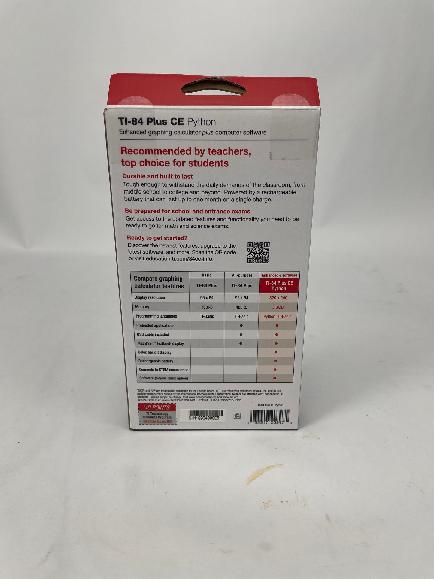 New Texas Instruments TI-84+ CE Python Graphing Calculator