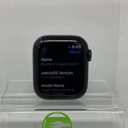 Unlocked Apple Watch Series 8 41MM Aluminum MNUV3LL/A