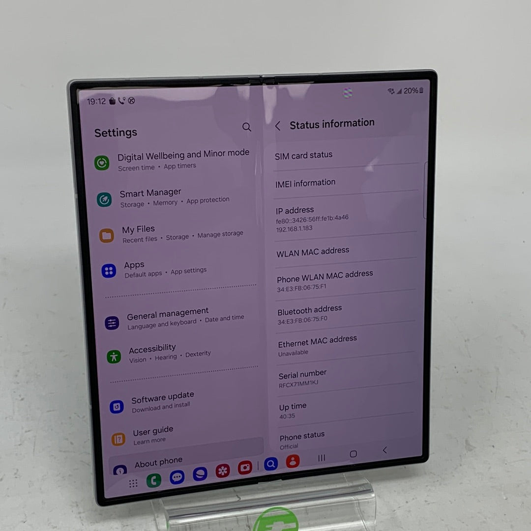 GSM Unlocked Samsung Galaxy Z Fold6 12GB RAM 512GB SM-F9560 Arctic Silver