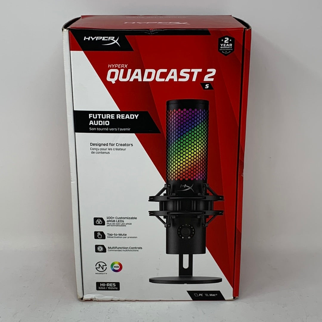 New HyperX Quadcast 2s 20 Hz - 20 kHz Microphone HXMI231