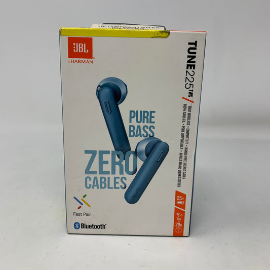 Broken JBL TUNE 225TWS In-Ear Wireless Ear Piece Blue