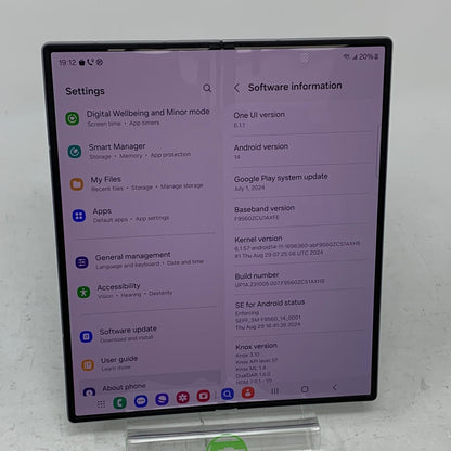 GSM Unlocked Samsung Galaxy Z Fold6 12GB RAM 512GB SM-F9560 Arctic Silver