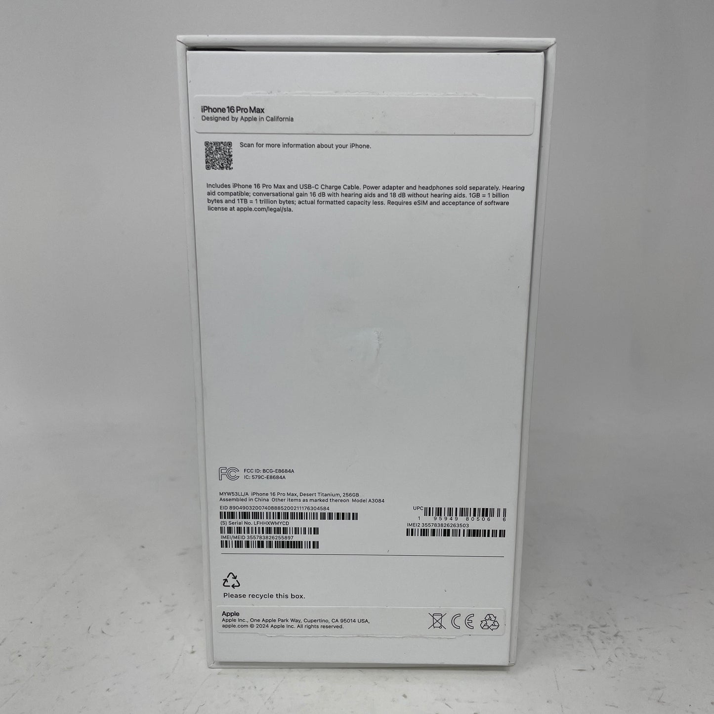 T-Mobile Apple iPhone 16 Pro Max 256GB Desert Titanium MYW53LL/A