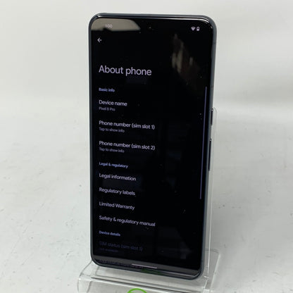 Factory Unlocked Google Pixel 8 Pro 128GB Obsidian GA04798