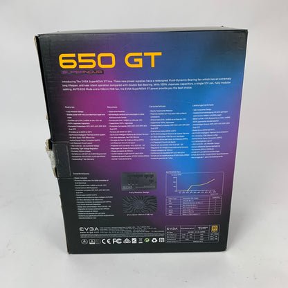 EVGA 650GT Supernova 220-GT-0650-Y1 80 Plus Gold 650W Fully Modular Power Supply