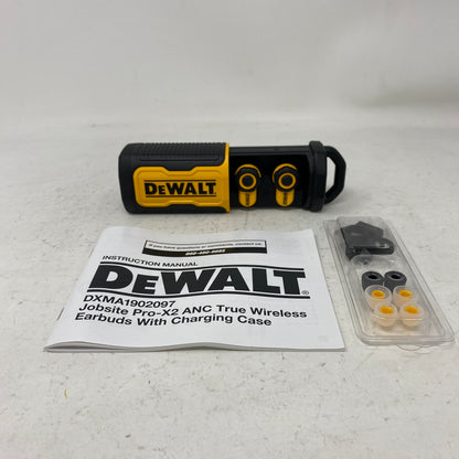 New DeWalt Jobsite Pro-x2 Wireless Bluetooth Earbuds Black DXMA1902097