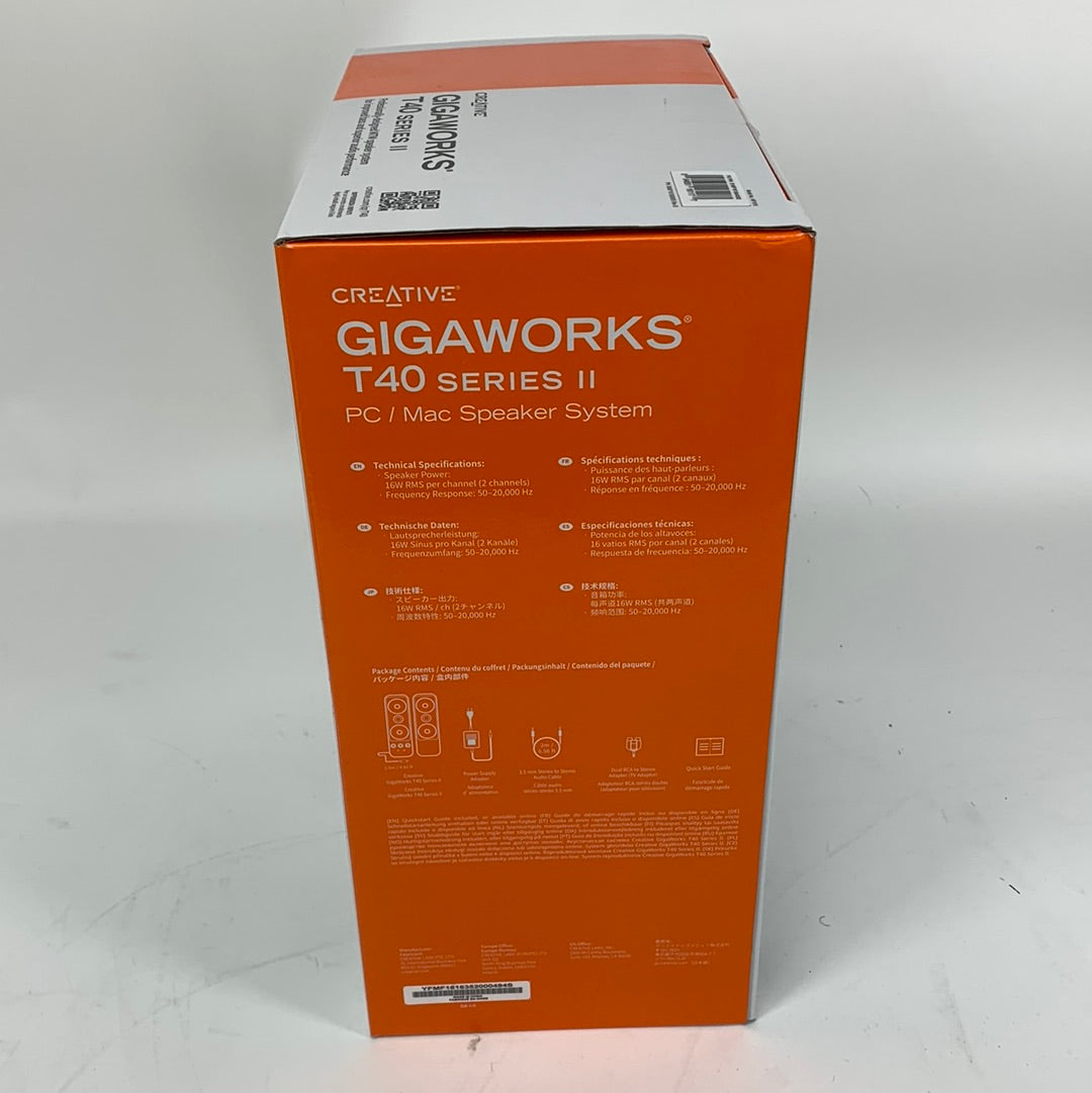 New Creative GIGAWORKS T40 Series II MTM Speaker System Black