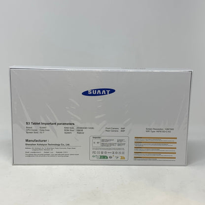 New WiFi Only SUAAT S3 Tablet 128GB Gray S3
