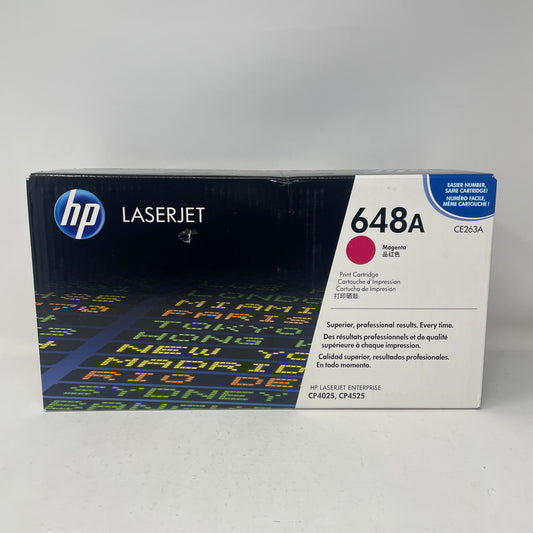New Sealed HP Laserjet 648A Magenta Magenta Toner Cartridge CE263A