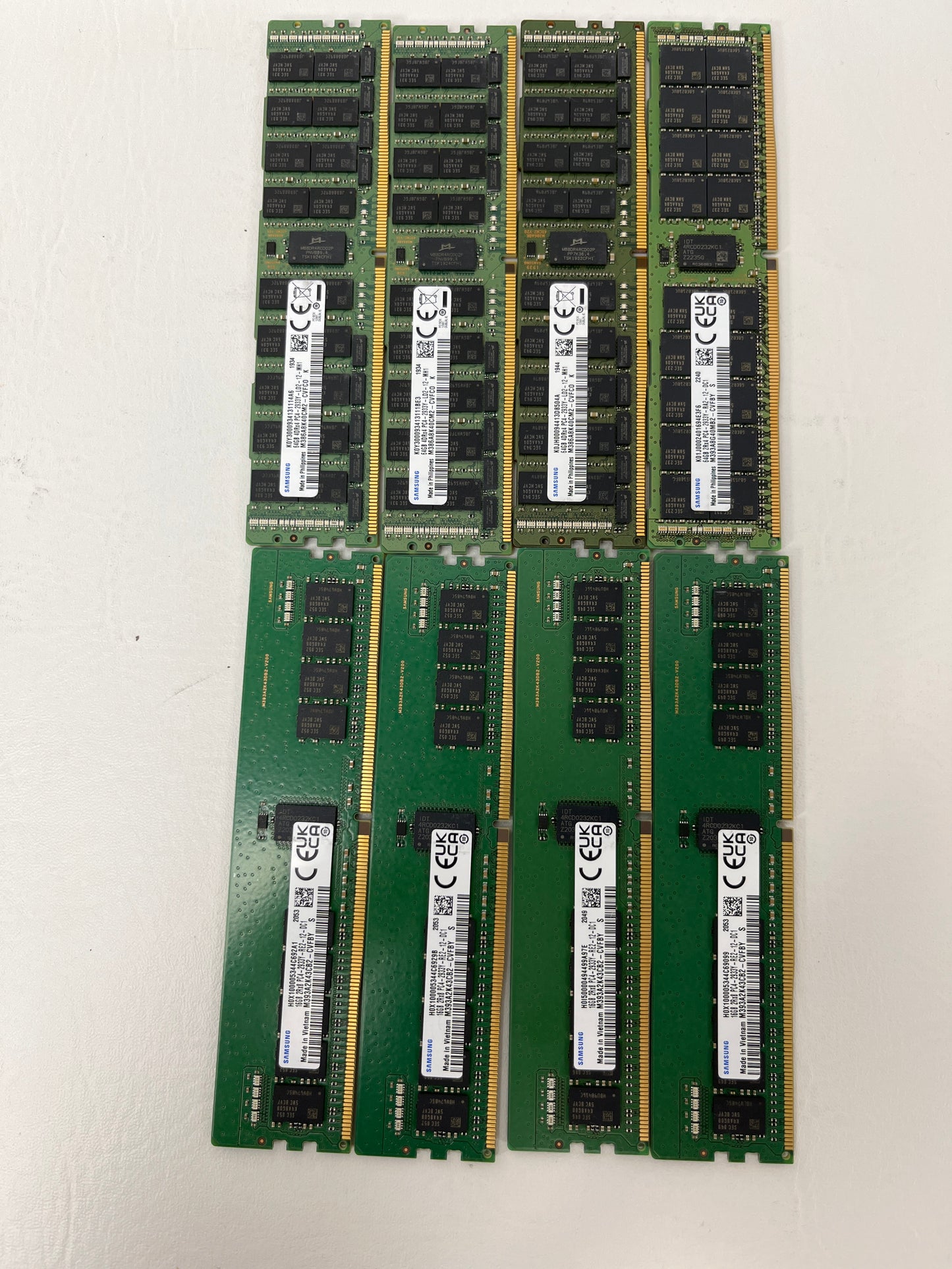 Lot of 8 Samsung 2Rx8 Server RAM DDR4