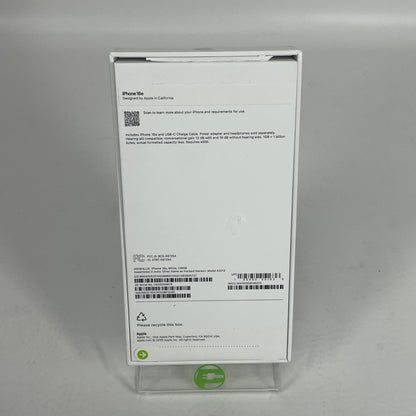 New Unlocked Apple iPhone 16e 128GB White MDOELL/A