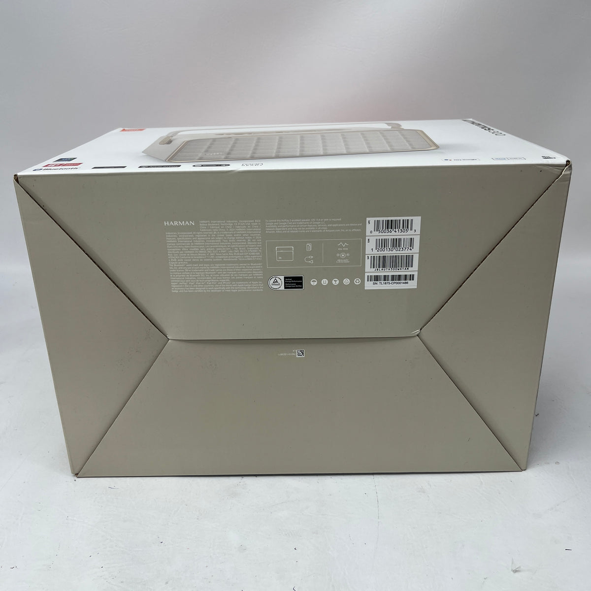 New JBL Authentics 300 Portable Home Speaker White w/ WiFi &Bluetooth White/Gold