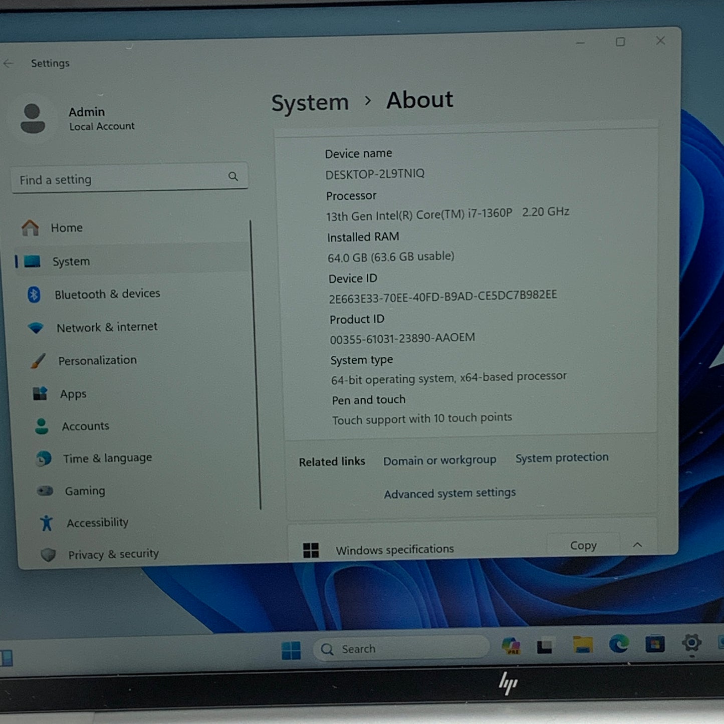 HP EliteBook 840 G10 14" i7-1360P 2.2GHz 64GB RAM 512GB SSD