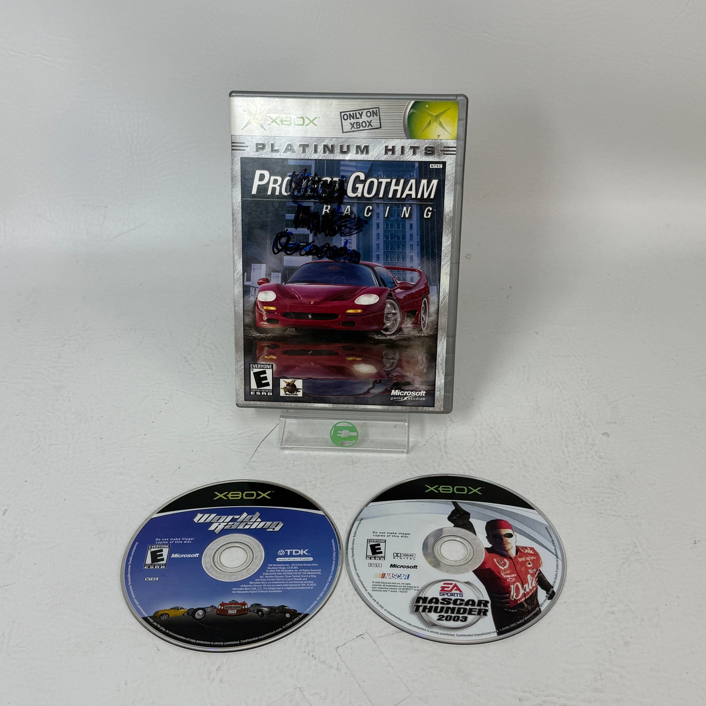 Lot of 3 Xbox Racing Games Project Gotham Racing World Racing NASCAR Thunder 
