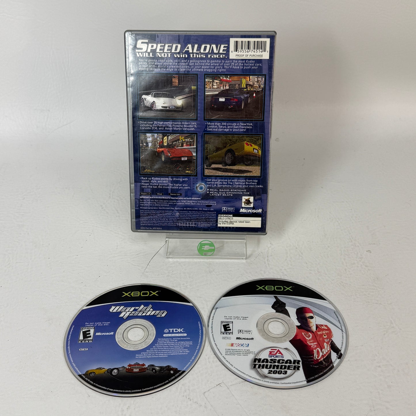 Lot of 3 Xbox Racing Games Project Gotham Racing World Racing NASCAR Thunder 