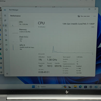 HP EliteBook 840 G10 14" i7-1360P 2.2GHz 64GB RAM 512GB SSD