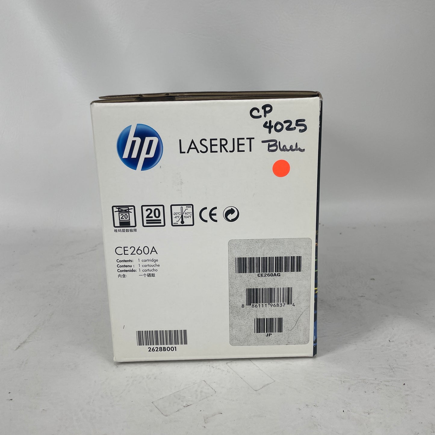New HP LaserJet 647A Black Toner Cartridge CE260AG