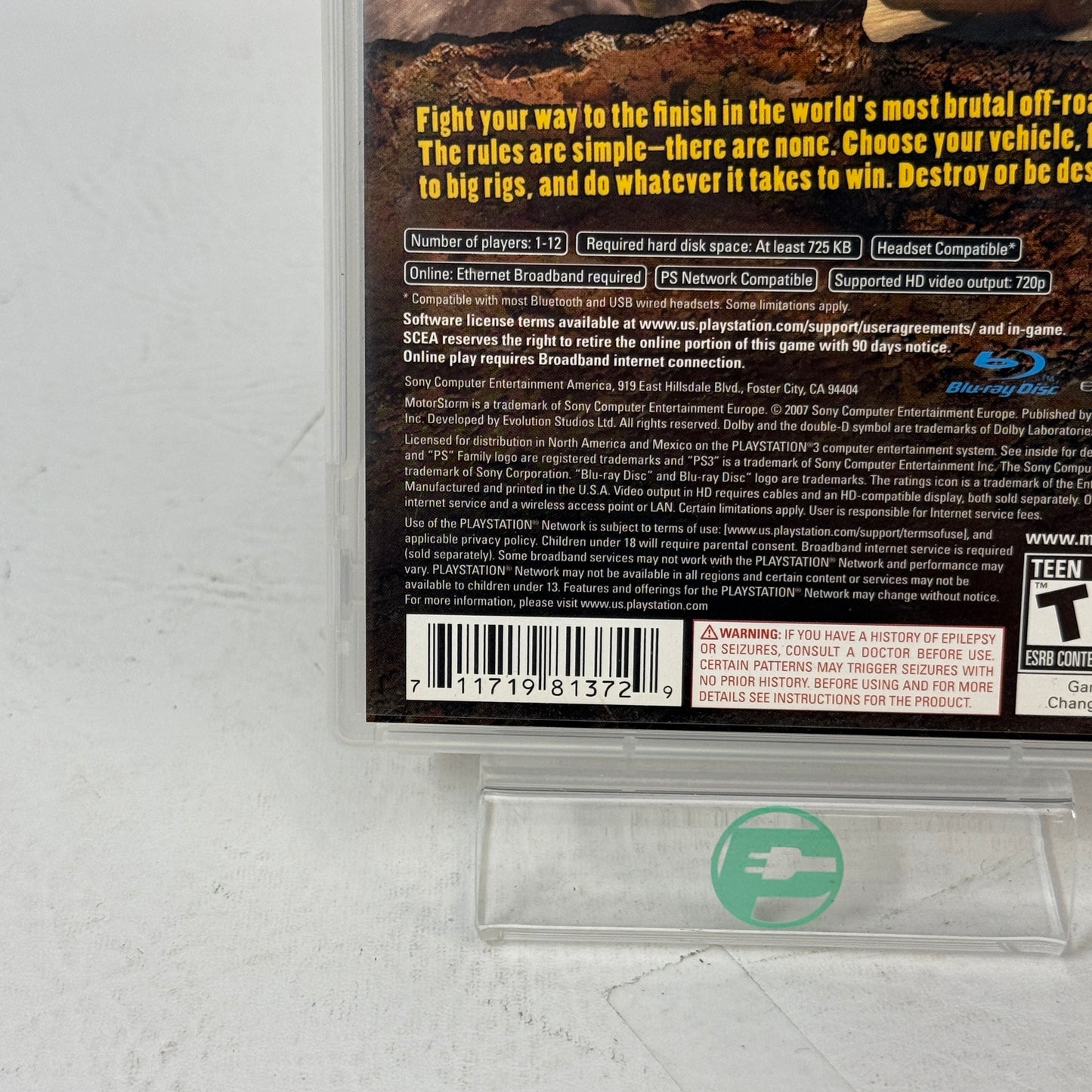 MotorStorm (Sony PlayStation 3 PS3, 2007)