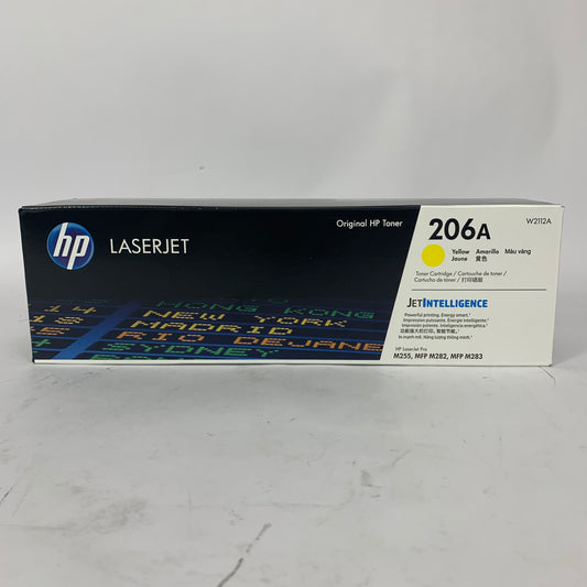 New HP 206A W2112A Yellow Toner Cartridge Genuine for LaserJet M255 M283 Series