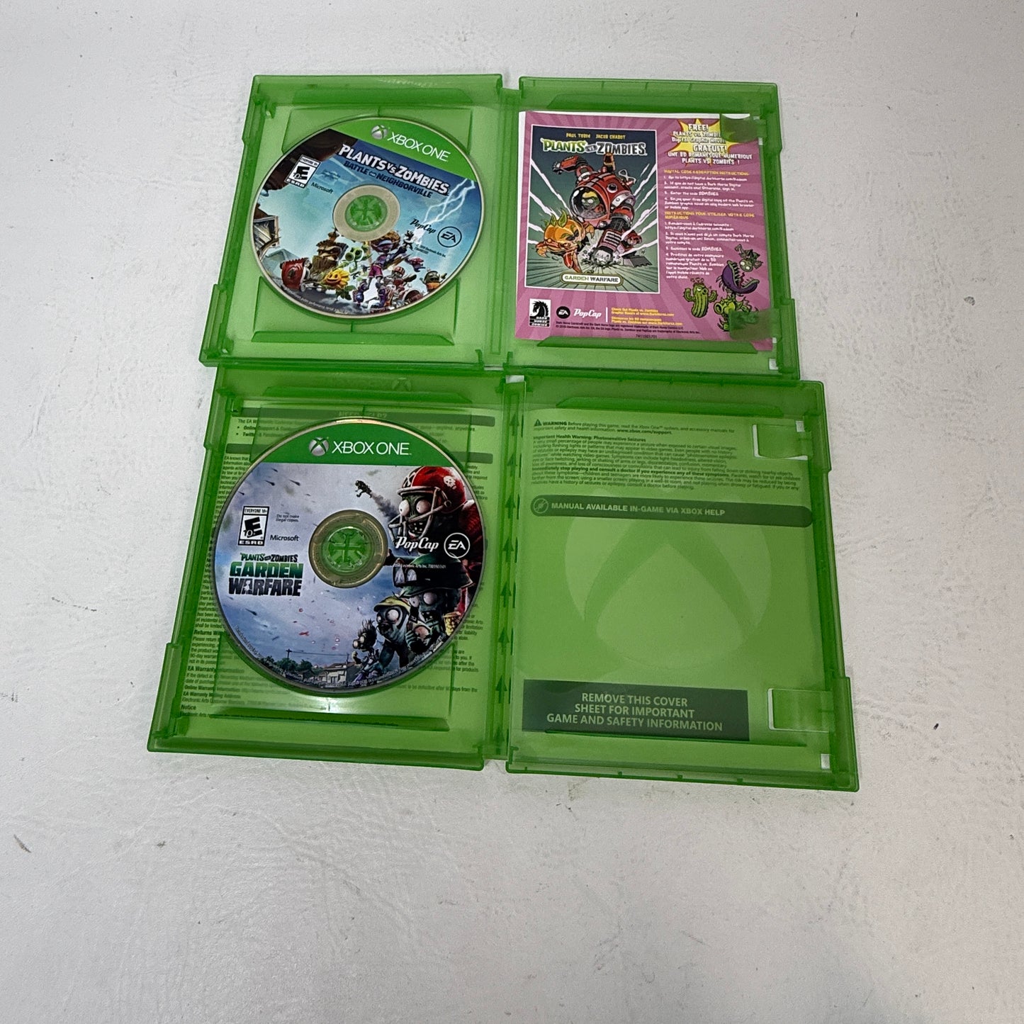 Lot of 2 Xbox One Games Plants vs Zombies Battle for Neighborville & Garden 