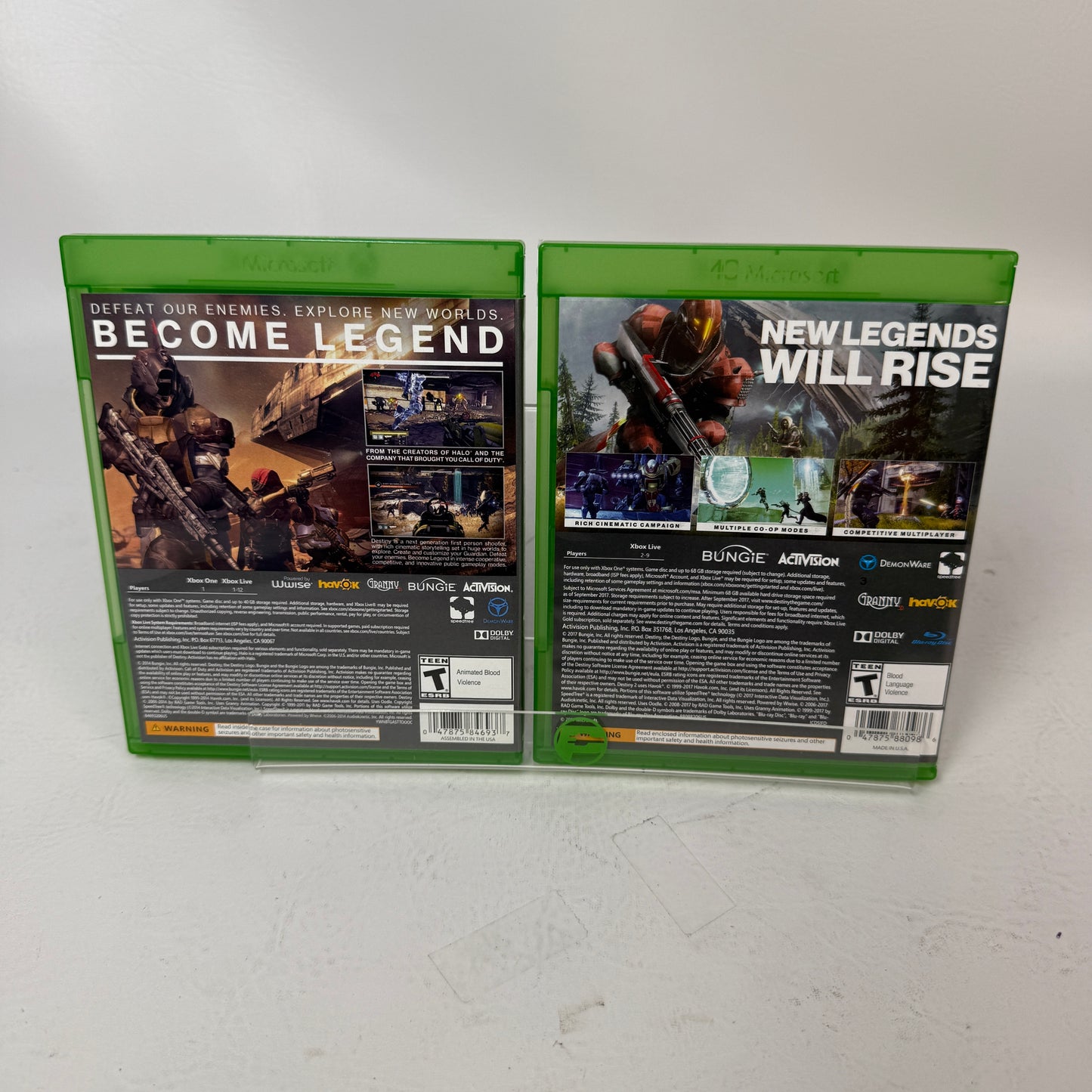 Lot of 2 Games Microsoft Xbox One Destiny, Destiny 2
