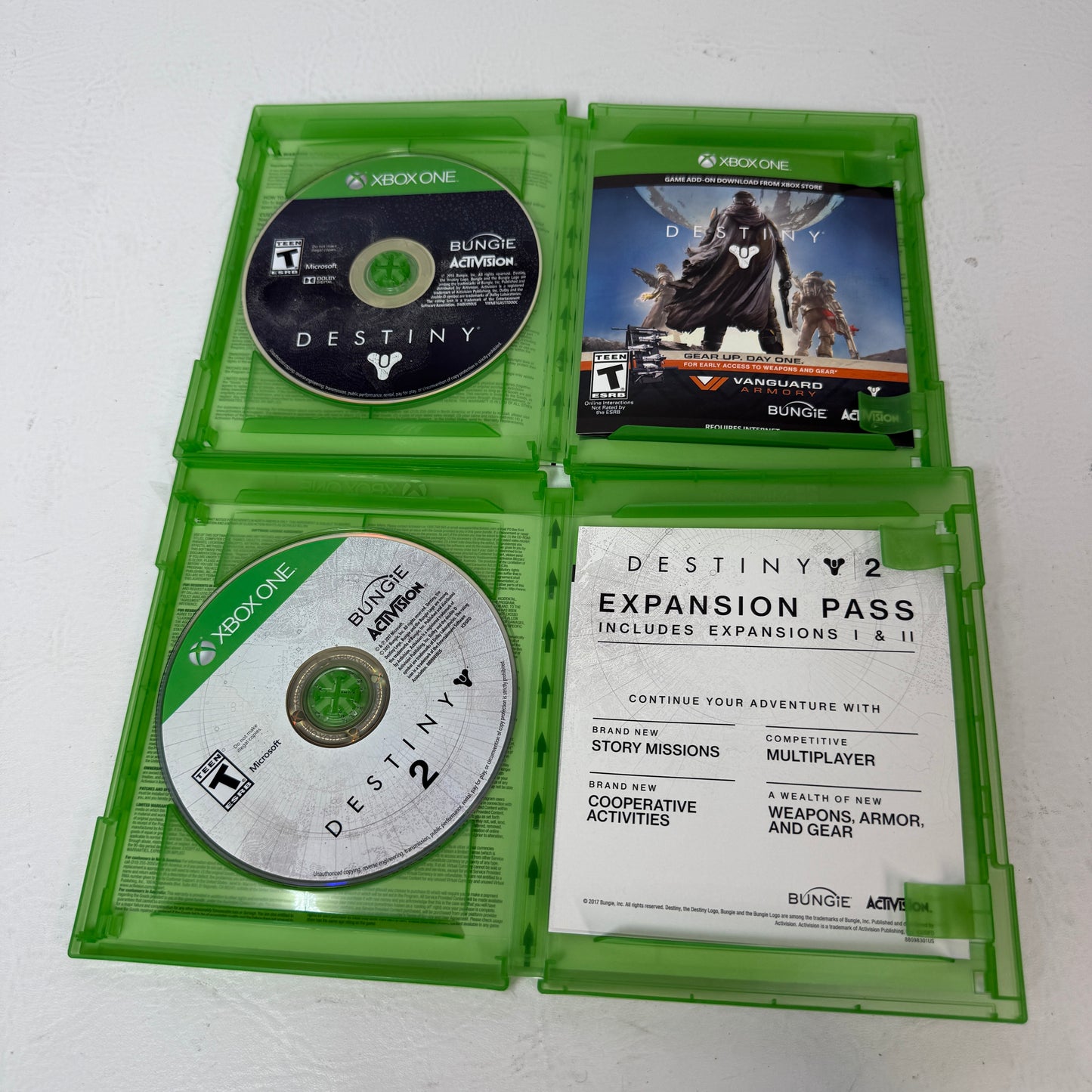 Lot of 2 Games Microsoft Xbox One Destiny, Destiny 2
