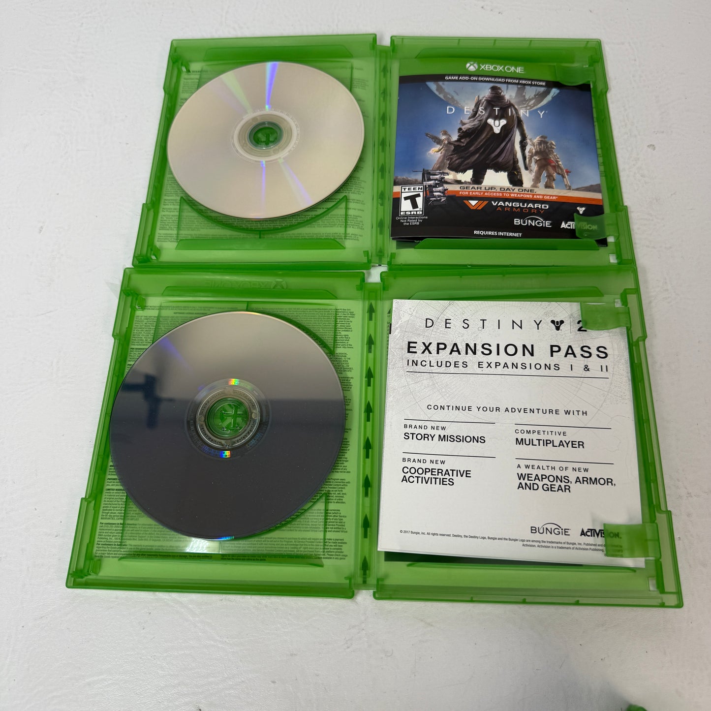 Lot of 2 Games Microsoft Xbox One Destiny, Destiny 2