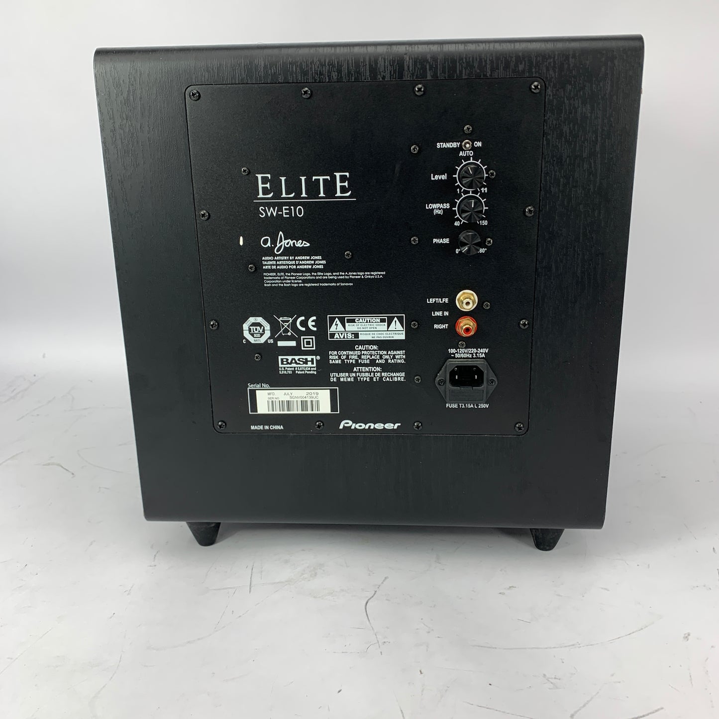 Pioneer SW-E10 Wired Powered Subwoofer Black